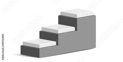 stairs block cube podium stage 3d Abstract minimal scene mockup products display, Stage showcase. Vector geometric form