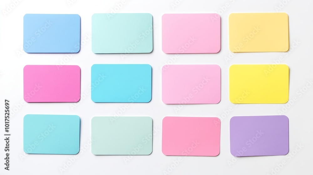 Set of paper rectangular stickers on white background Set of paper rectangular stickers on white background