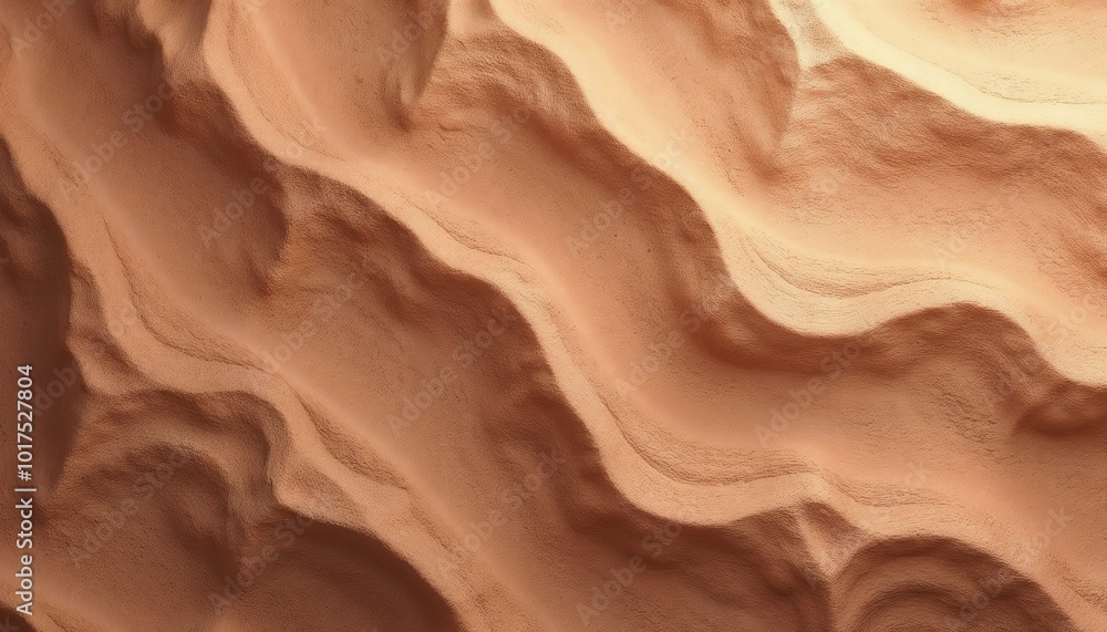Textured clay surface with flowing wavy patterns in warm beige tones for artistic design purposes Textured clay surface with flowing wavy patterns in warm beige tones for artistic design purposes