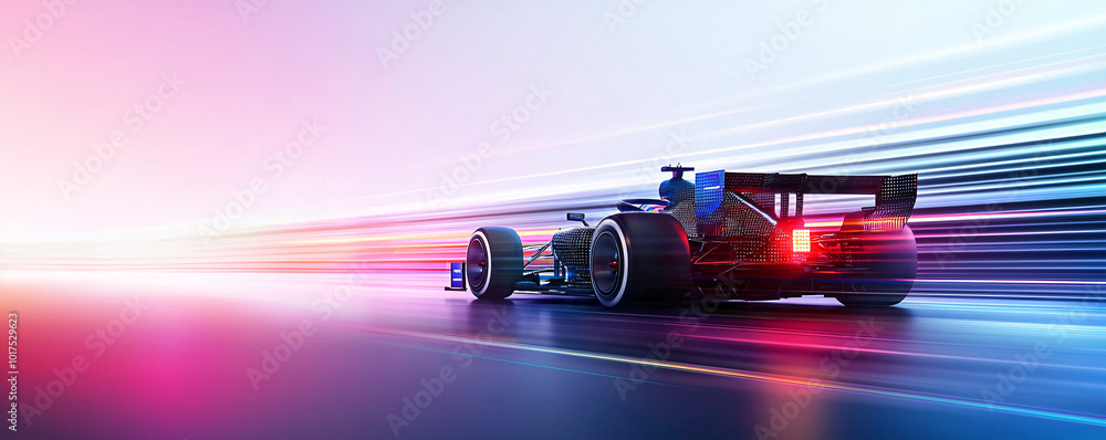 racing car on the road racing car on the road