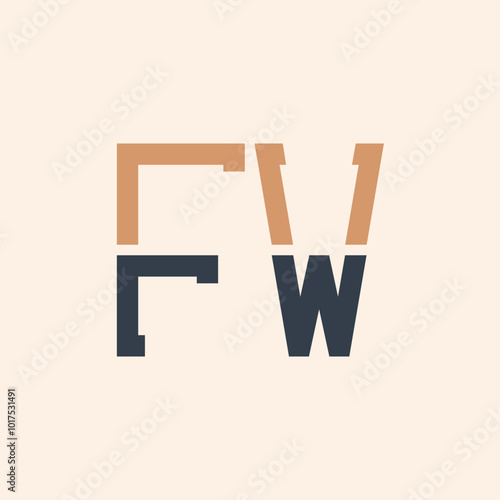 Modern FW Letter Logo Design. Creative and Versatile FW Logo Design Suitable for all Businesses