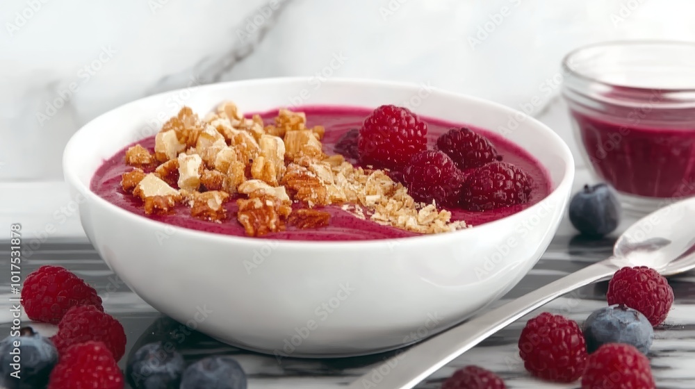 Vibrant Smoothie Bowl with Berries and Crunchy Granola for a Healthy Breakfast Vibrant Smoothie Bowl with Berries and Crunchy Granola for a Healthy Breakfast