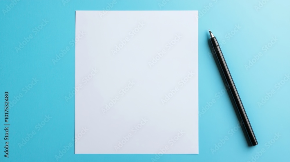Curriculum vitae written on an blank white paper on blue background Curriculum vitae written on an blank white paper on blue background