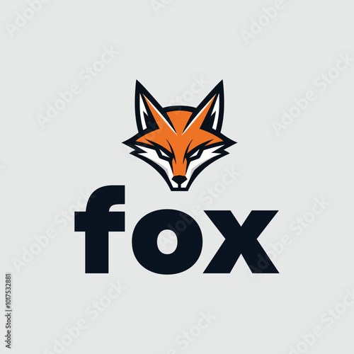 Brutal and angry fox logo. Vector design