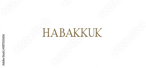 The logo features the text HABAKKUK written in an elegant script