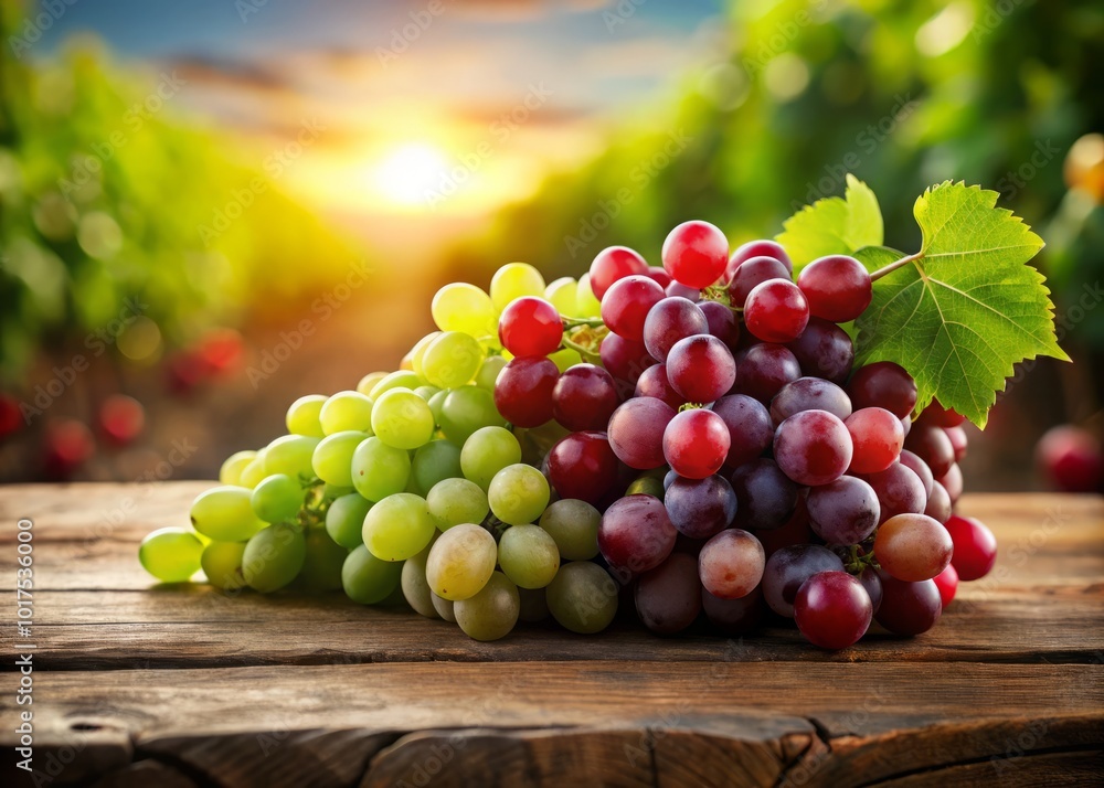 Vibrant red and green grape bunches make a stunning visual feast. Perfect for food lovers, this alluring product photography captures their juicy Vibrant red and green grape bunches make a stunning visual feast. Perfect for food lovers, this alluring product photography captures their juicy