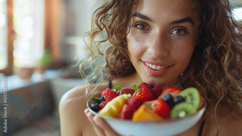 person eating fruit salad person eating fruit salad