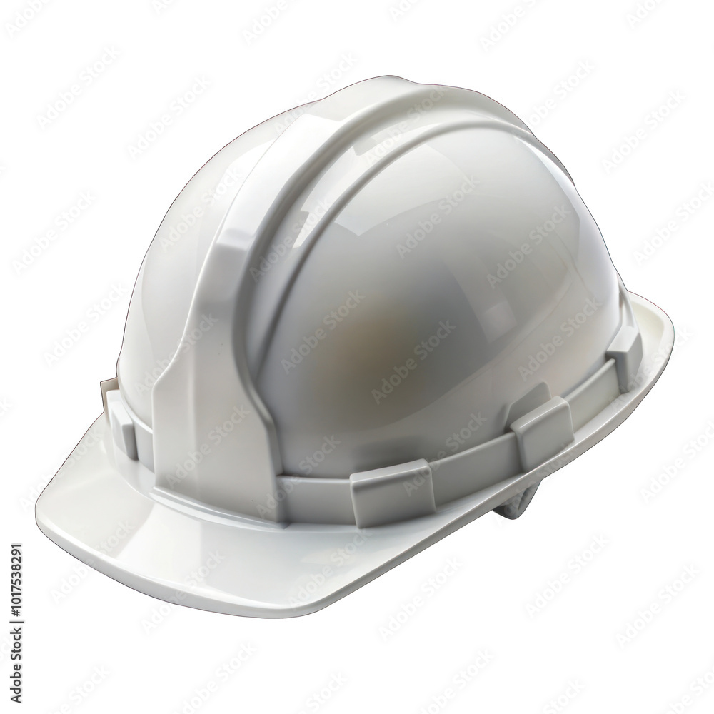 Fototapeta premium White safety hard hat isolated on transparent background
