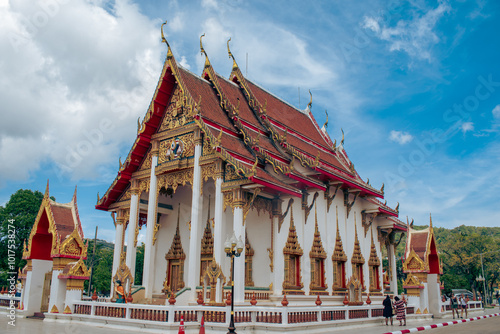 Cuadro en lienzo Chalong Temple or Chaithararam temple, The biggest Phuket temple, 2024