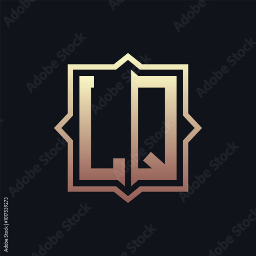 Luxury Initial LQ Monogram Logo Design . Elegant Emblem Letter LQ Logo Design for Business and Corporate Identity