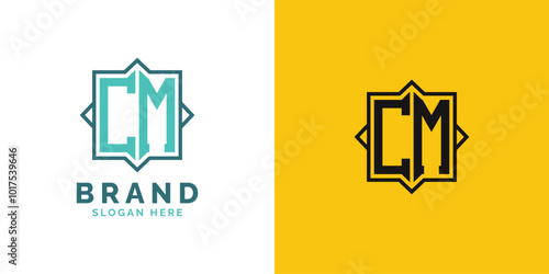 Modern CM Monogram Logo Design. Initial Letter CM Logo, Versatile Branding Suitable for any Brand