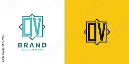 Modern OV Monogram Logo Design. Initial Letter OV Logo, Versatile Branding Suitable for any Brand