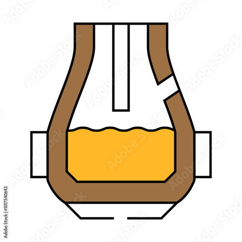 basic oxygen furnace steel production line icon vector. basic oxygen furnace steel production sign. isolated symbol illustration