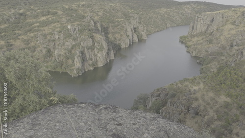 Enchanting view of Douro River canyon with rocky cliffs