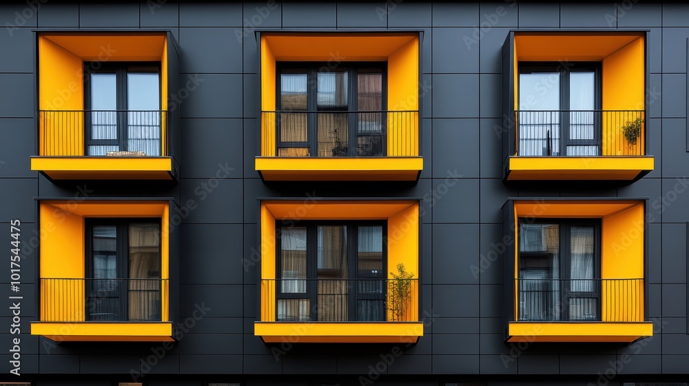 Obraz premium Modern Luxury Apartment Building Facade