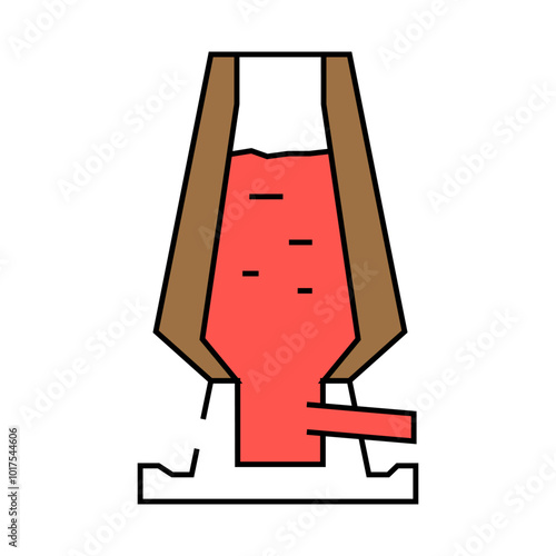 blast furnace steel production line icon vector. blast furnace steel production sign. isolated symbol illustration