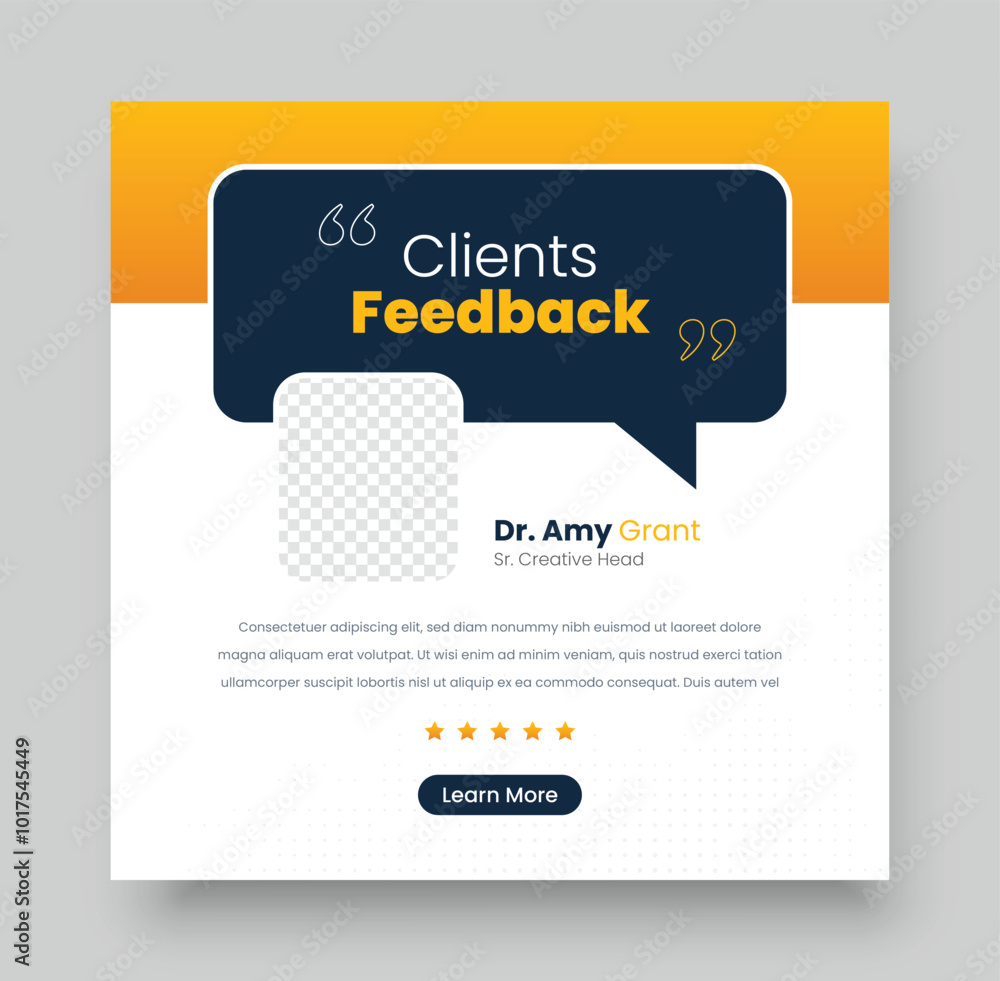 Client feedback review social media post or web banner design, Client feedback review or client testimonial design. Client feedback review social media post or web banner design, Client feedback review or client testimonial design.