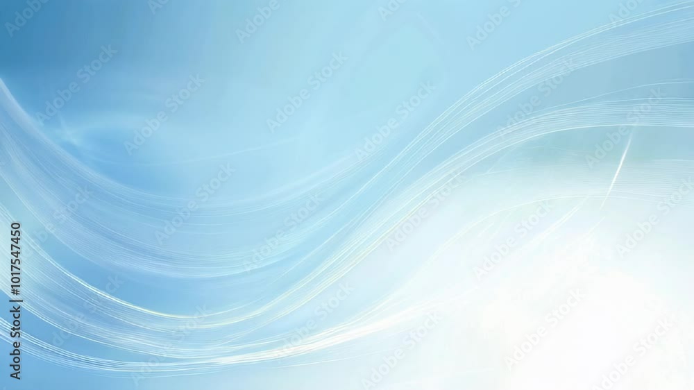 Soft blue abstract background featuring smooth flowing lines and a bright light source, creating a tranquil atmosphere Soft blue abstract background featuring smooth flowing lines and a bright light source, creating a tranquil atmosphere