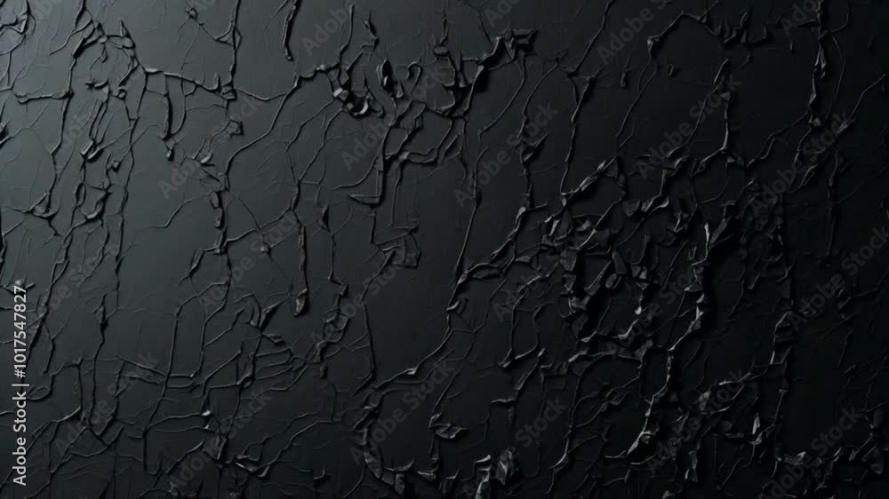 A textured black wall with cracks, creating an abstract and artistic appearance. A textured black wall with cracks, creating an abstract and artistic appearance.