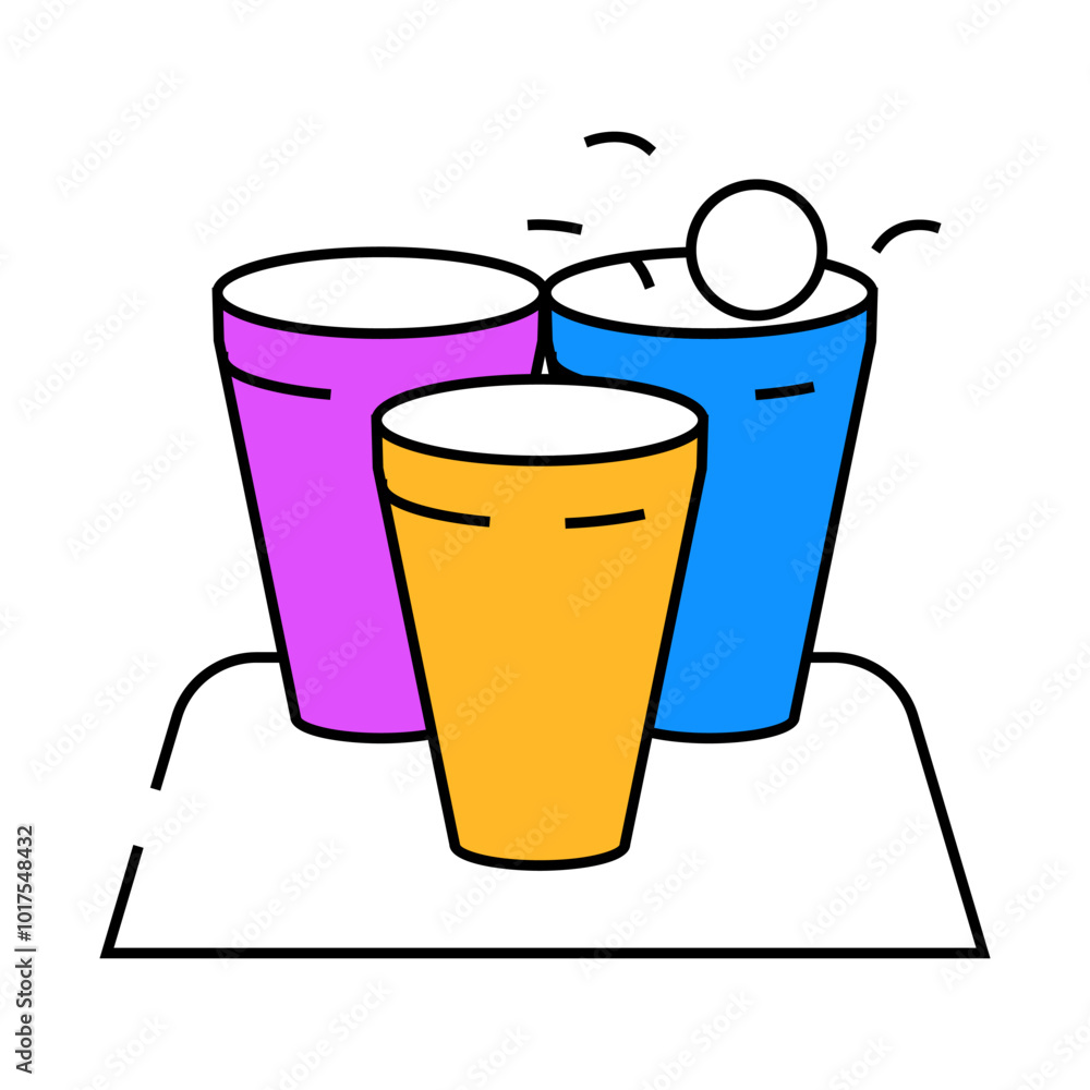 beer pong board table line icon vector. beer pong board table sign. isolated symbol illustration beer pong board table line icon vector. beer pong board table sign. isolated symbol illustration