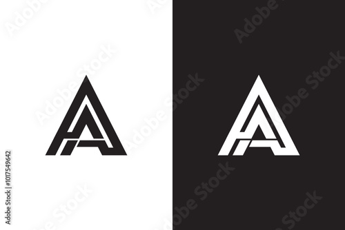 Letter AA logo design.