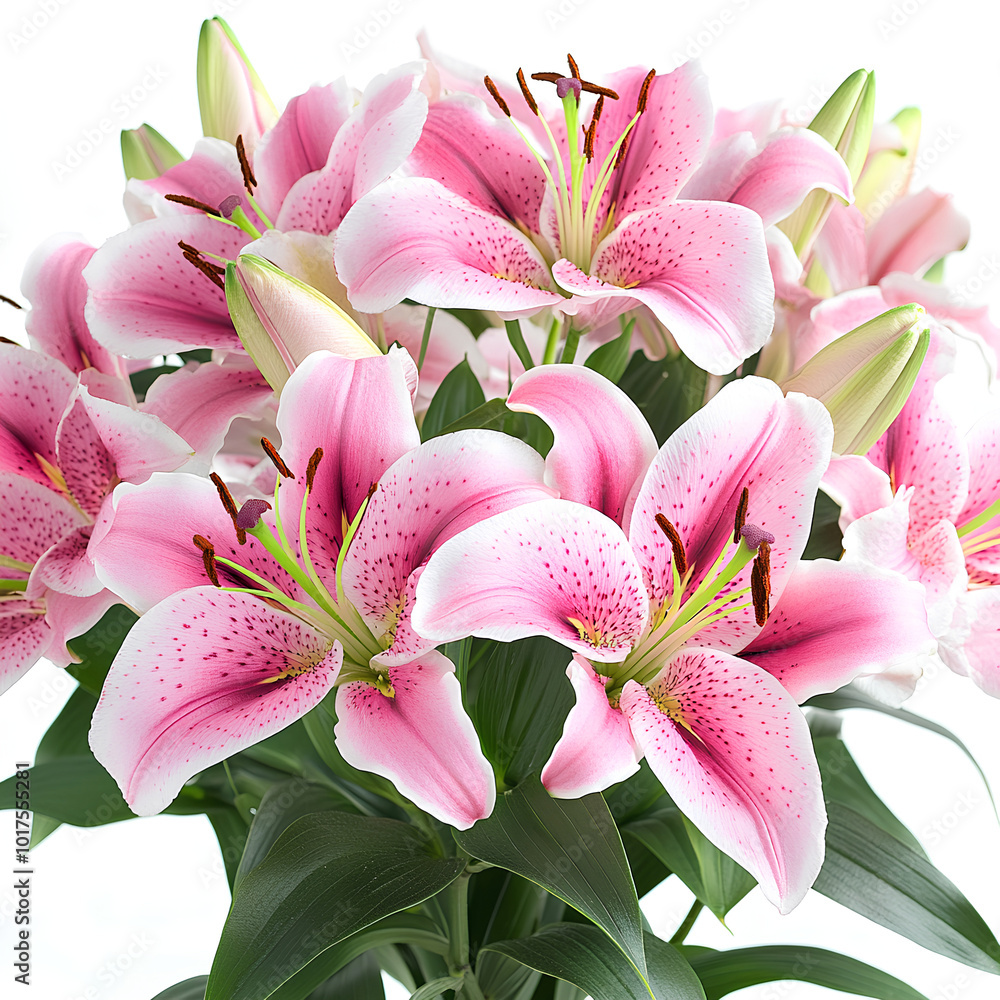 Obraz premium pink lily flowers