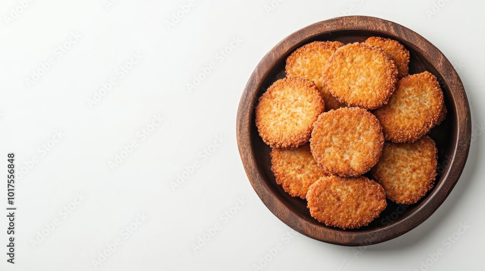 Homemade fried cutlets from beef and pork meat white background top view copy space Homemade fried cutlets from beef and pork meat white background top view copy space