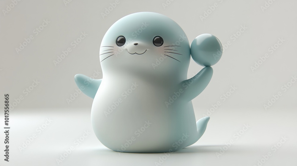 Cute Seal with a Ball Cute Seal with a Ball