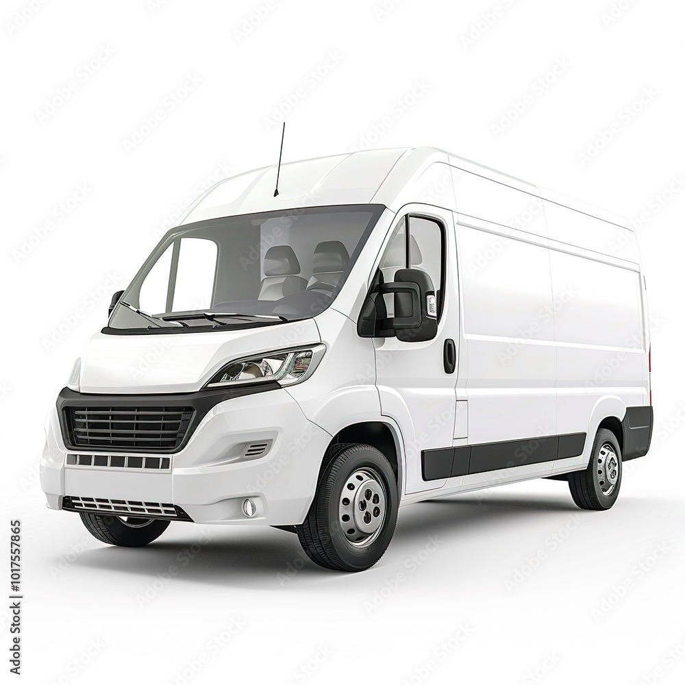Modern white delivery van isolated on white
Modern white delivery van isolated on white