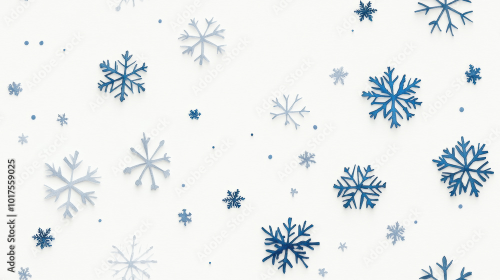 Delicate snowflakes in various shades of blue create serene winter atmosphere, perfect for seasonal designs and festive themes Delicate snowflakes in various shades of blue create serene winter atmosphere, perfect for seasonal designs and festive themes