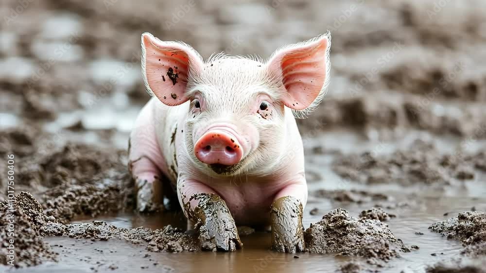 Piglet Playing in the Mud Piglet Playing in the Mud