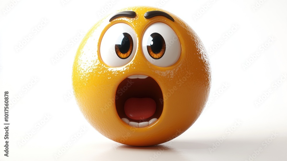 Surprised Orange Emoji Surprised Orange Emoji