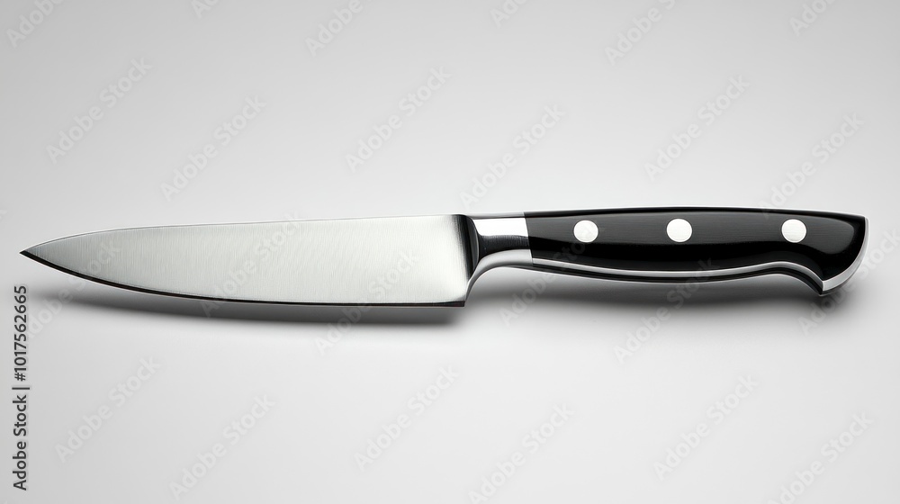 Sharp Kitchen Knife with Black Handle Sharp Kitchen Knife with Black Handle
