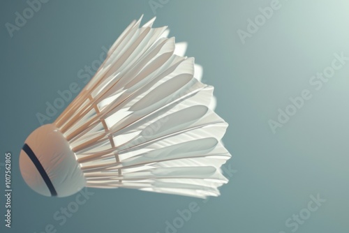 Close Up of a White Badminton Shuttlecock