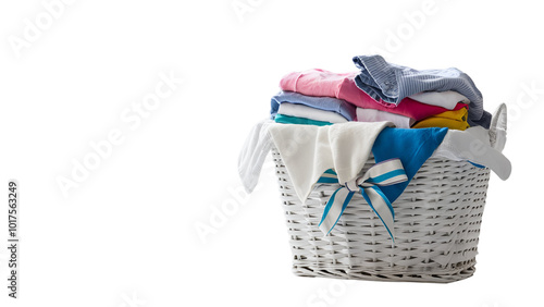 Clean clothes put in basket after do the laundry . 5000x2813 px.