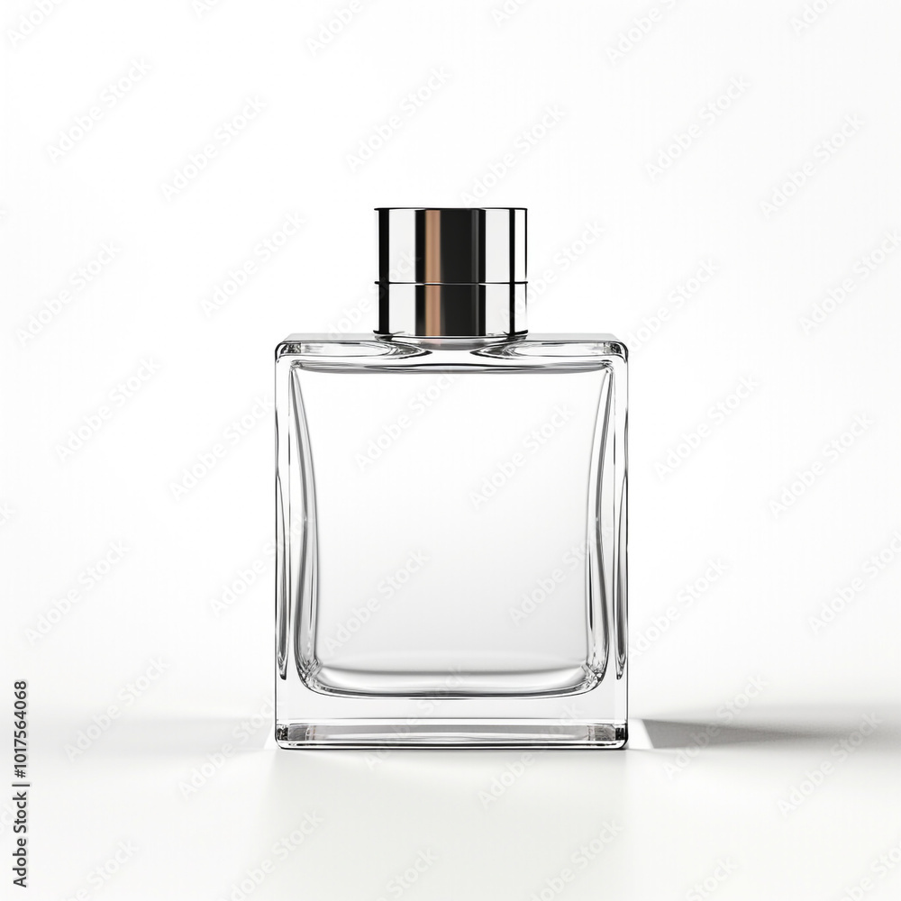A transparent perfume bottle. place for the logo. A transparent perfume bottle. place for the logo.