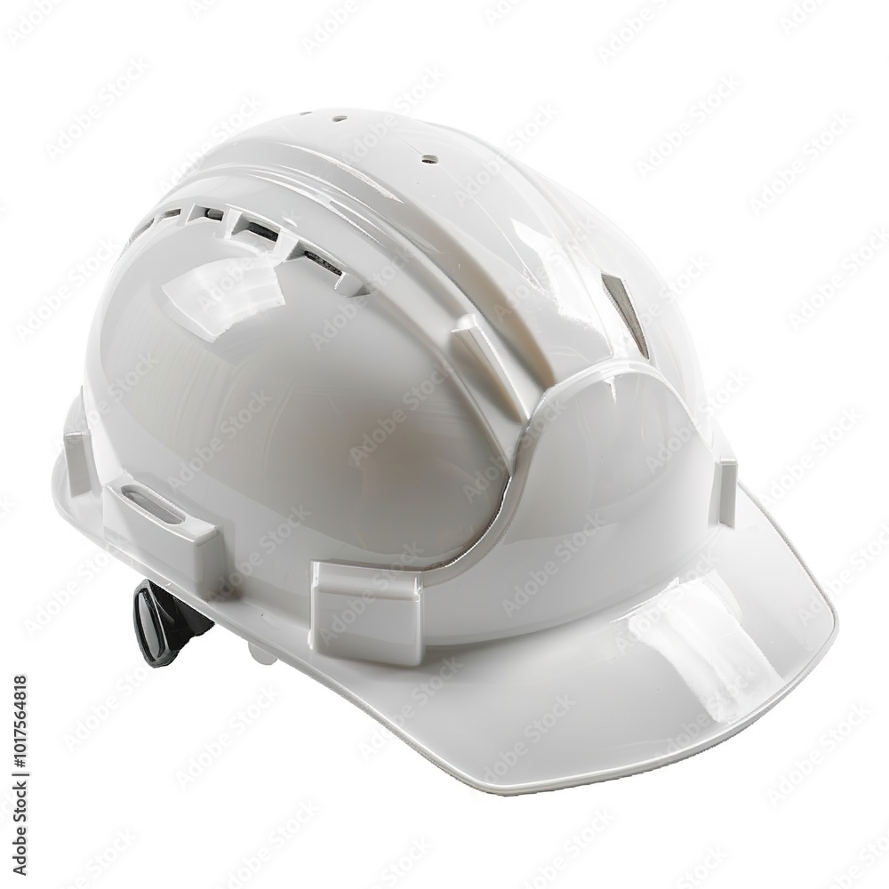Fototapeta premium white safety helmet isolated on white background 