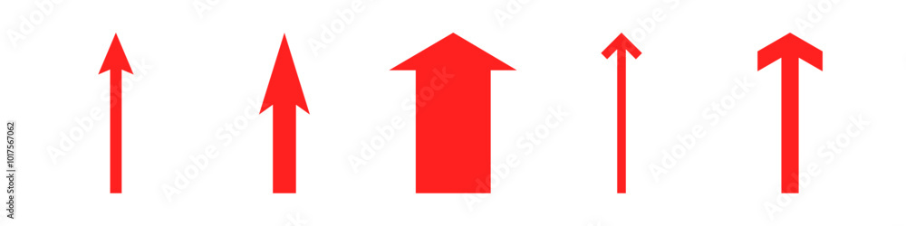 arrows red on white background. Arrow up icon arrows red on white background. Arrow up icon