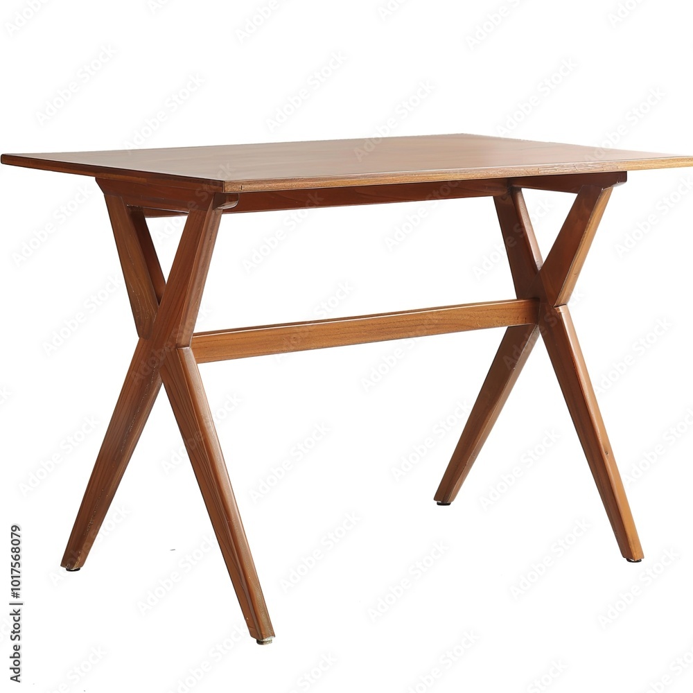 Wooden modern Table on white background. Wooden modern Table on white background.
