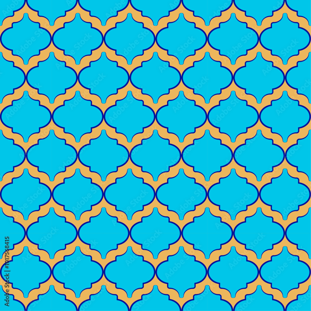 Fototapeta premium seamless geometric pattern moroccan background texture islamic window grid design vector illustration