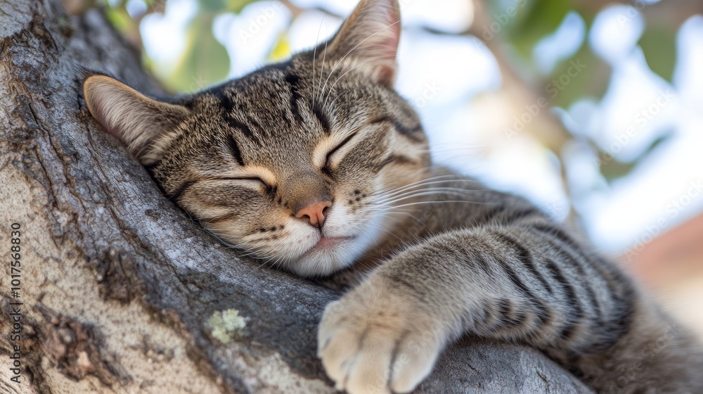 Cat in a tree lookinng and sleeping cute cat looking after birds to hunt playful cat want to play Cat in a tree lookinng and sleeping cute cat looking after birds to hunt playful cat want to play