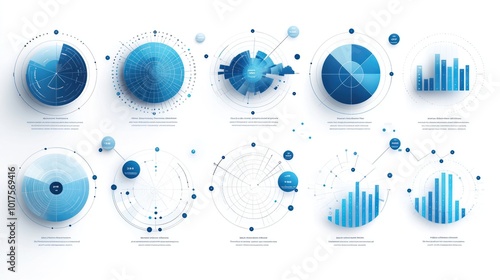 Blue Infographic Charts Design