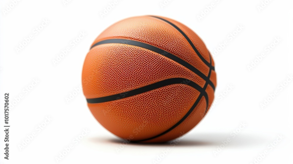 Close up of a Basketball on a White Background Close up of a Basketball on a White Background