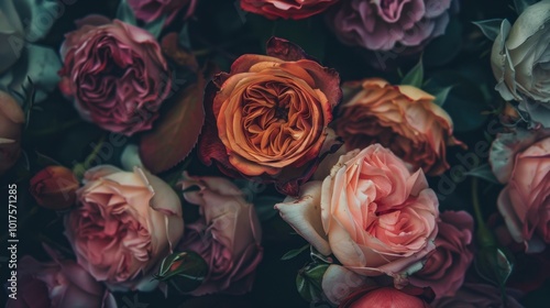 Beautiful Array of Colorful Roses in Bloom