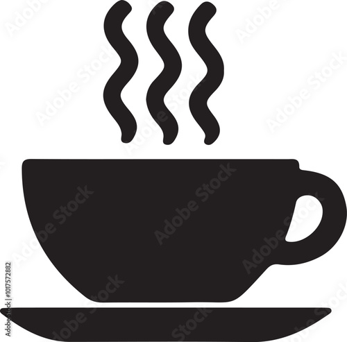 Coffee cup icon. Hot drink symbol. Flat Vector illustration