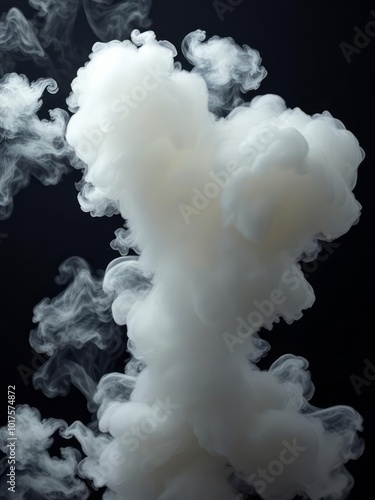 Smoke and fog in front of black background as a texture Smoke Explosion Backdrop