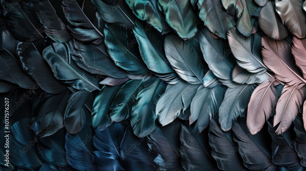 Obraz premium Vibrant Colorful Feathers Background for Design Projects