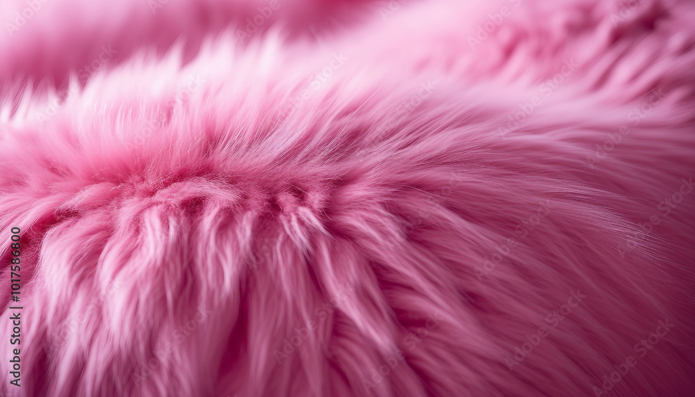 Obraz premium Soft and fluffy pink fur cushion 