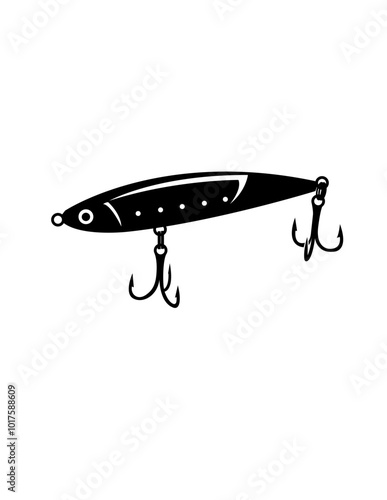 Lure | Fishing Bait | Fishing Equipment | Fishing Hook | Angler Dad | Fishing | Fishing Lure | Fishing Tournament | Original Illustration | Vector and Clipart | Cutfile and Stencil