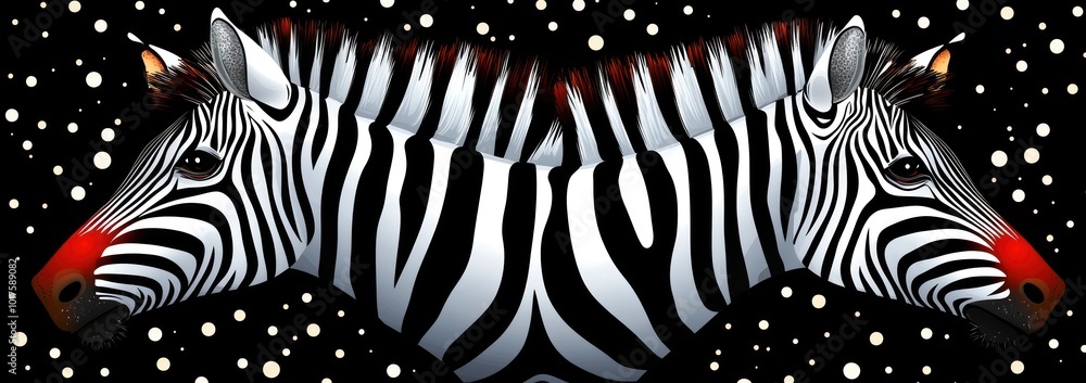 Two Zebras Facing Each Other Two Zebras Facing Each Other